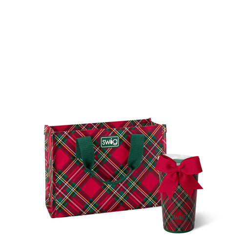 Christmas Plaid Party Cup Gift Set