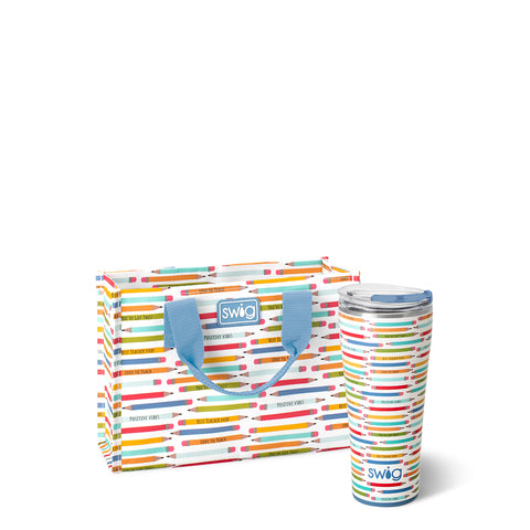 Winter Cardinals + Christmas Plaid Tumbler Gift Set