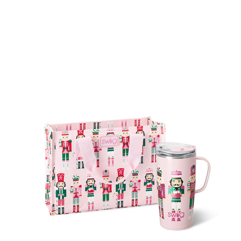 Winter Cardinals + Christmas Plaid Tumbler Gift Set