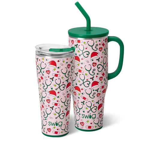Santa's Scrubs Tumbler 32oz
