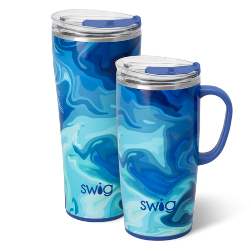 Swig Life Blue Lagoon XL Set including a 22oz Travel Mug and a 32oz Tumbler 