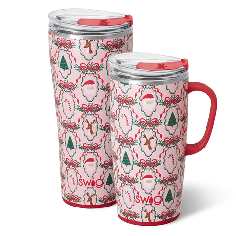 Christmas Cameos Straw Topper Set