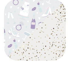 Swig Life Bride to Be + Silver Glitter Reusable Straw Set with six straws and cleaning brush - Swig Life