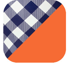Gameday Gingham Navy + Orange Party Cup 24oz - Swig Life
