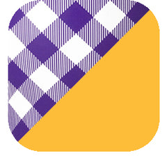 Gameday Gingham Purple + Yellow Party Cup 24oz - Swig Life
