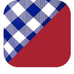 Gameday Gingham Royal + Red Party Cup 24oz - Swig Life