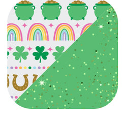 Swig Life Lucky Charms + Green Glitter Reusable Straw Set with six straws and cleaning brush - Swig Life