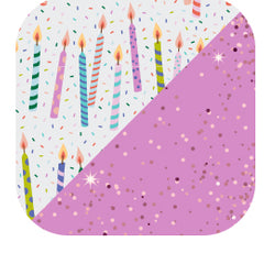 Swig Life Make a Wish + Purple Glitter Reusable Straw Set with six straws and cleaning brush - Swig Life