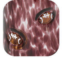 Maroon Football Charm Glass 17oz - Swig Life