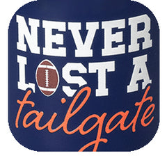 Never Lost a Tailgate Navy + Orange Swig Shot 2oz - Swig Life