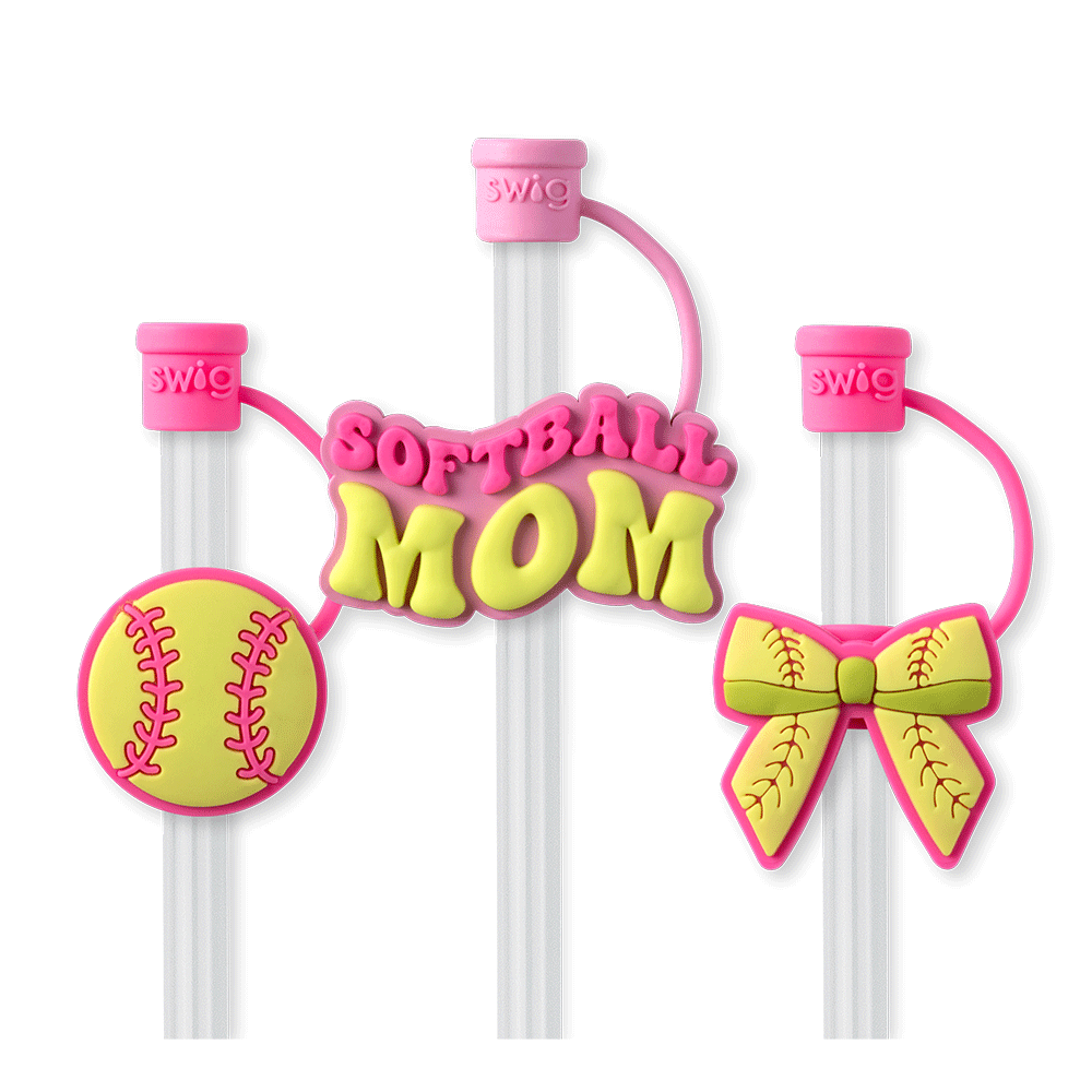Swig Life Pitch Hit Run Straw Topper