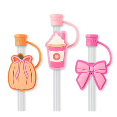 Pumpkins and Bows Straw Topper Set - Swig Life