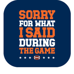 Sorry For What I Said During The Game Navy + Orange Tea Towel - Swig Life