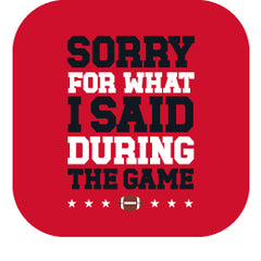 Sorry For What I Said During The Game Red + Black Tea Towel - Swig Life
