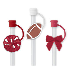 We've Got Spirit Crimson Straw Topper Set - Swig Life