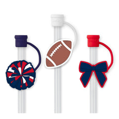 We've Got Spirit Navy + Red Straw Topper Set - Swig Life