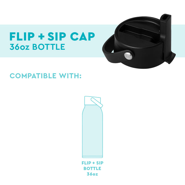Swig Life Black Flip + Sip Cap for 36oz Bottle fit guide