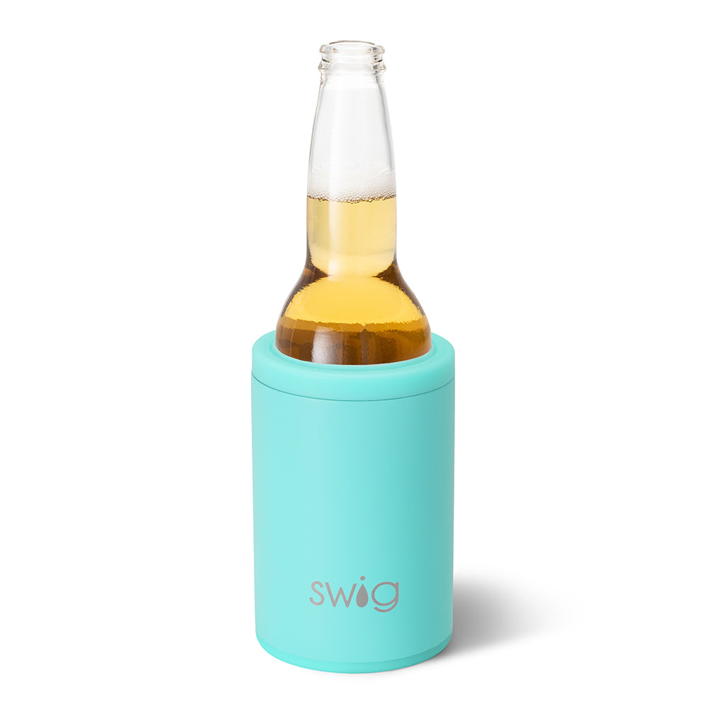 Matte Aqua 12oz Insulated Can + Bottle Cooler Swig Life