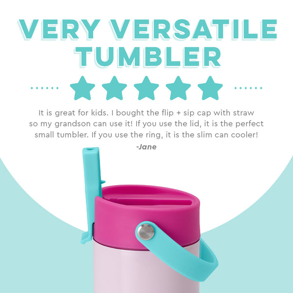 Cotton Candy Flip + Sip Slim Tumbler (12oz)
