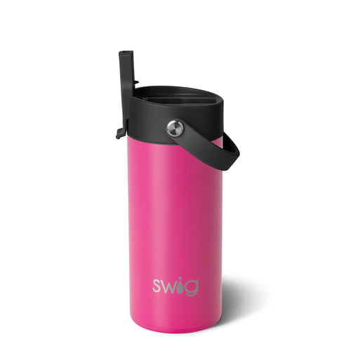 Swig Life 12oz Hot Pink Insulated Flip + Sip Tumbler