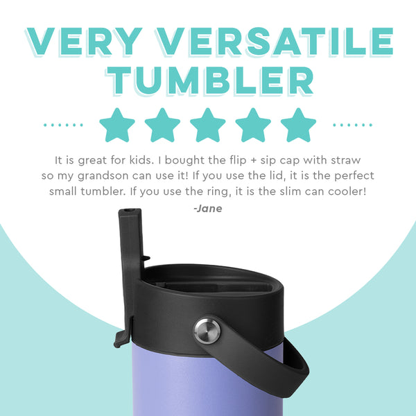 Hydrangea Flip + Sip Slim Tumbler (12oz)