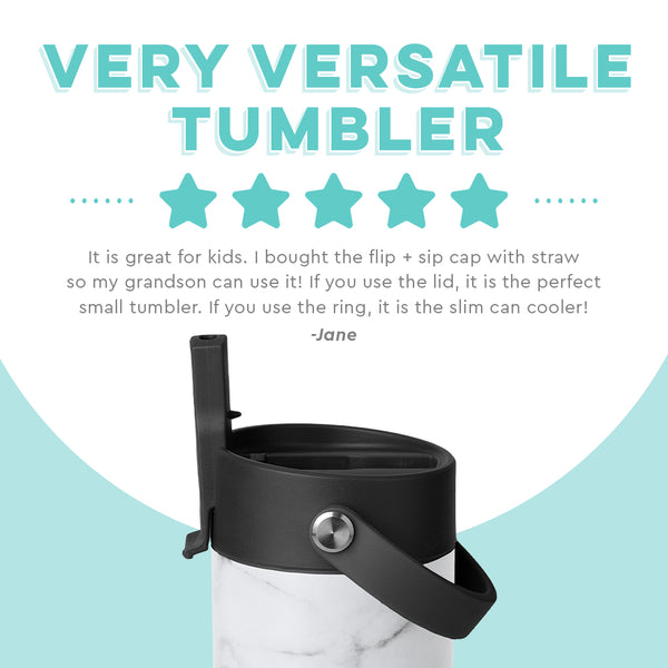 Marble Flip + Sip Slim Tumbler (12oz)