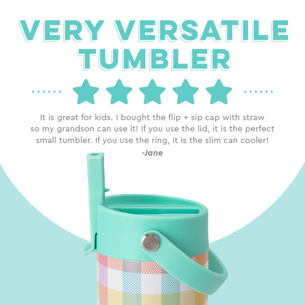 Pretty in Plaid Flip + Sip Slim Tumbler (12oz)