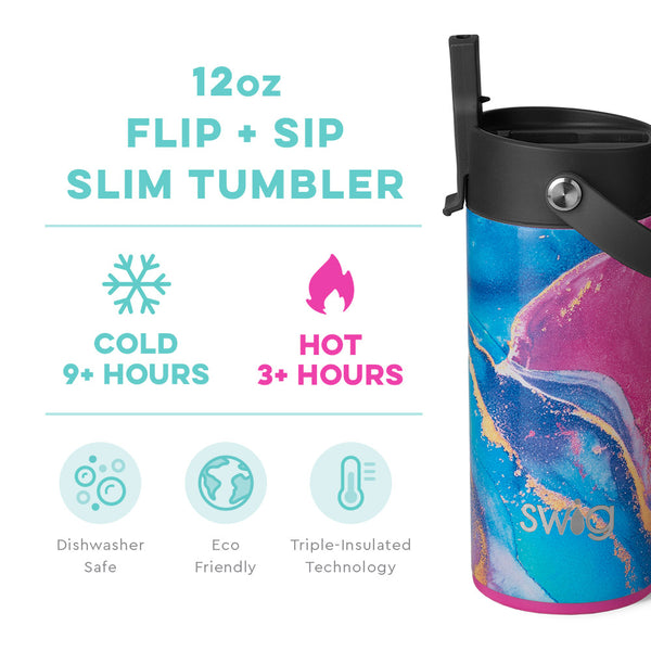 Razzleberry Flip + Sip Slim Tumbler (12oz)