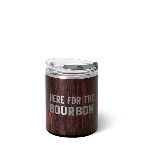 Swig Life 12oz 'Here for the Bourbon' Bourbon Barrel Insulated Lowball Tumbler