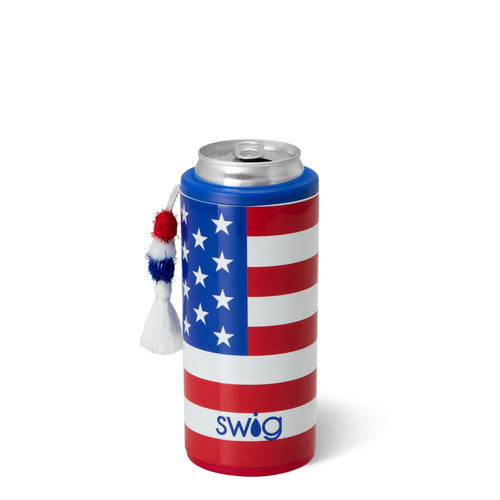 Swig Life 12oz All American Insulated Skinny Can Cooler