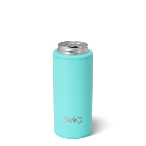 Swig Life 12oz Aqua Insulated Skinny Can Cooler