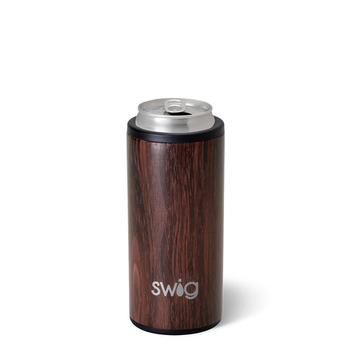 Swig Life 12oz Bourbon Barrel Insulated Skinny Can Cooler