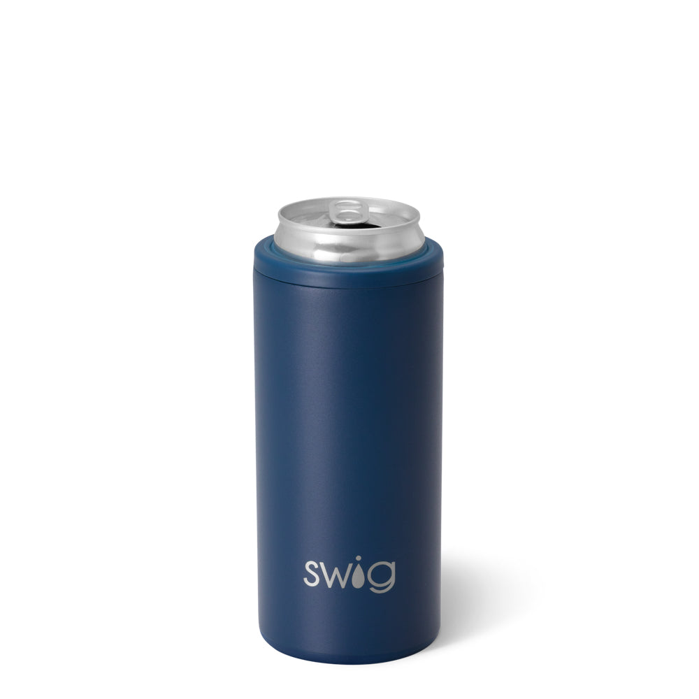 SWIG Life - 12oz Stainless Steel Insulated Skinny Can Cooler - Matte Navy  in Slidell, LA