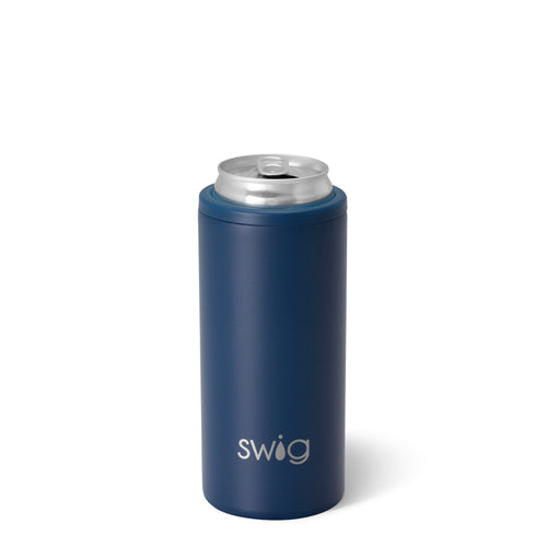 Swig Life 12oz Navy Insulated Skinny Can Cooler