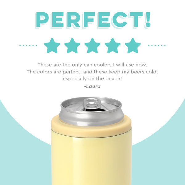 Swig Life customer review on 12oz Shimmer Buttercup Skinny Can Cooler - Perfect