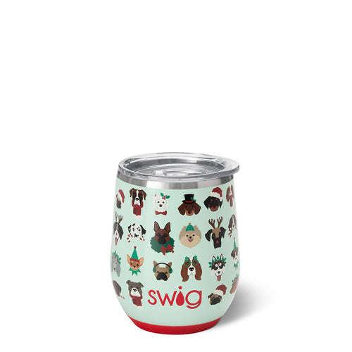 Swig Life 12oz Happy Howlidays Insulated Stemless Wine Cup