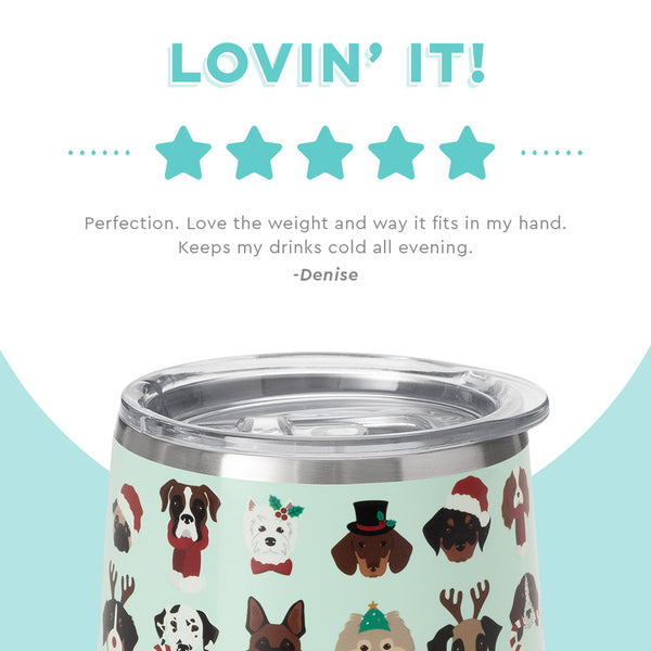 Swig Life customer review on 12oz Happy Howlidays Stemless Wine Cup - Lovin' it