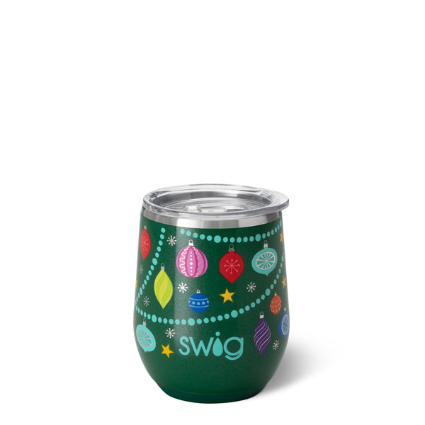 Swig Life 12oz O Christmas Tree Insulated Stemless Wine Cup