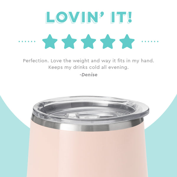 Swig Life customer review on 12oz Shimmer Ballet Stemless Wine Cup - Lovin it