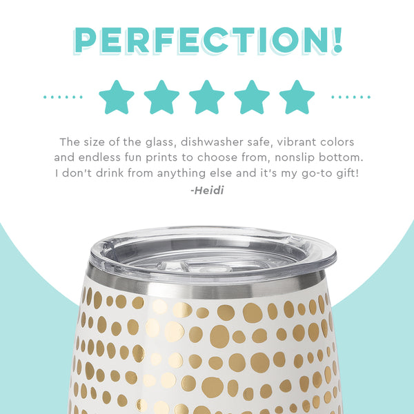 Swig Life customer review on 14oz Glamazon Gold Stemless Wine Cup - Perfection