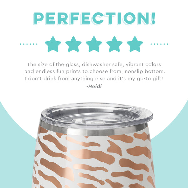Swig Life customer review on 14oz Glamazon Rose Stemless Wine Cup - Perfection