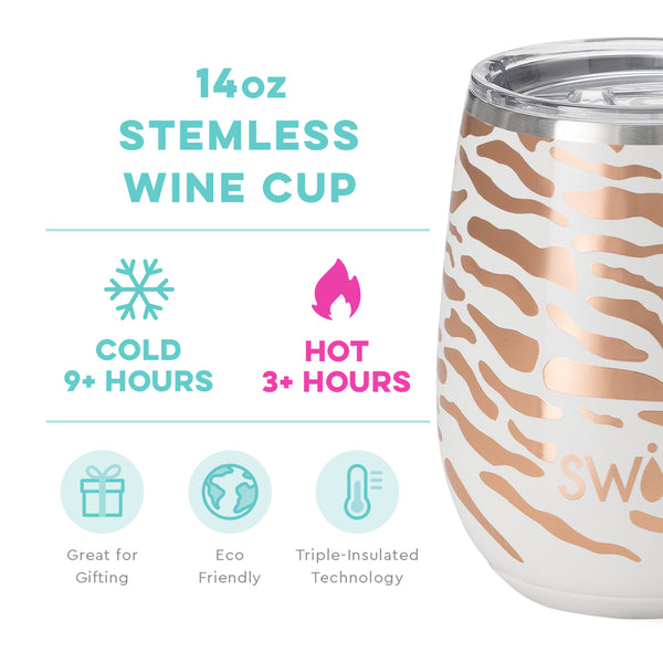Glamazon Rose Stemless Wine Cup (14oz)