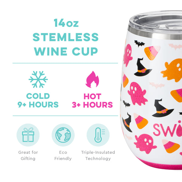 Hey Boo Stemless Wine Cup (14oz)