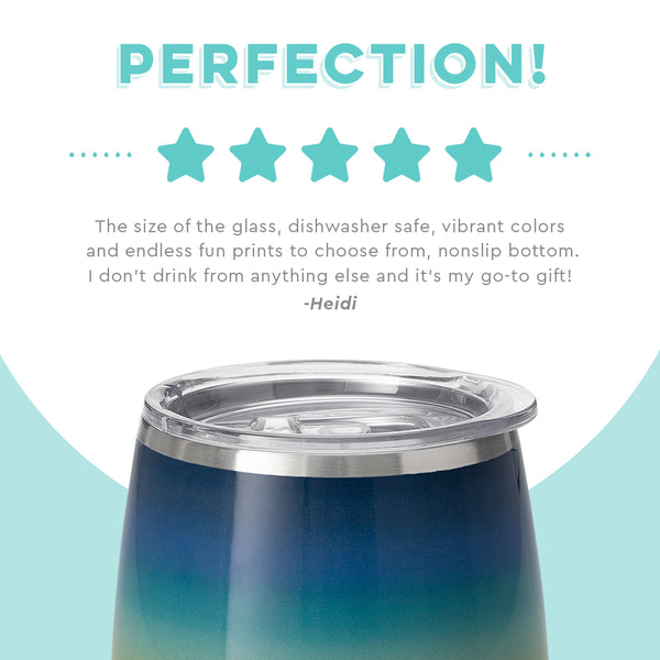 Retro Rainbow Stemless Wine Cup (14oz)