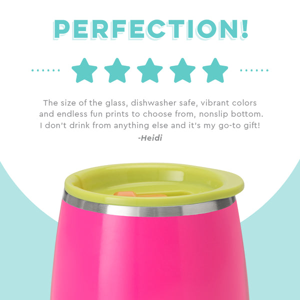 Swig Life customer review on 14oz Tutti Frutti Stemless Wine Cup - Perfection