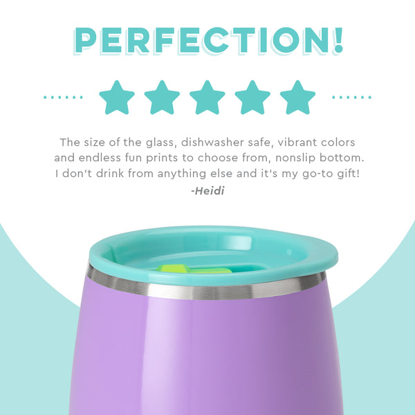 Swig Life customer review on 14oz Ultra Violet Stemless Wine Cup - Lovin it