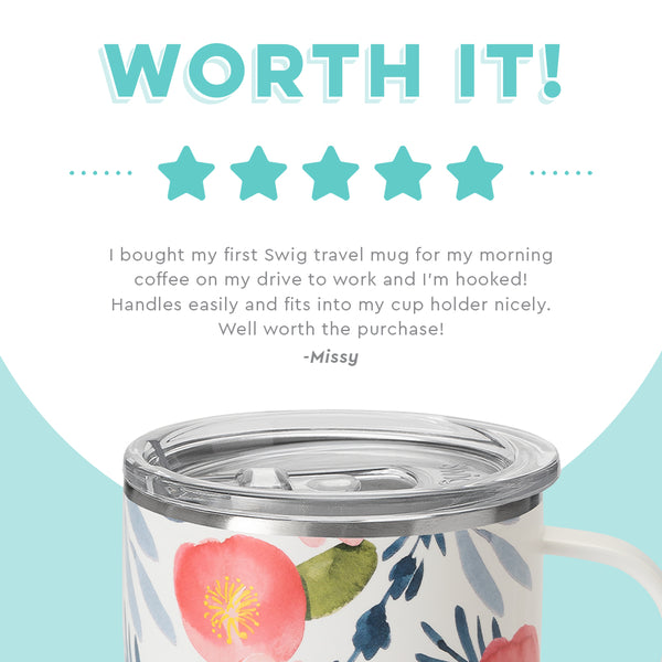 Swig Life customer review on 18oz Poppy Fields Travel Mug - Worth it