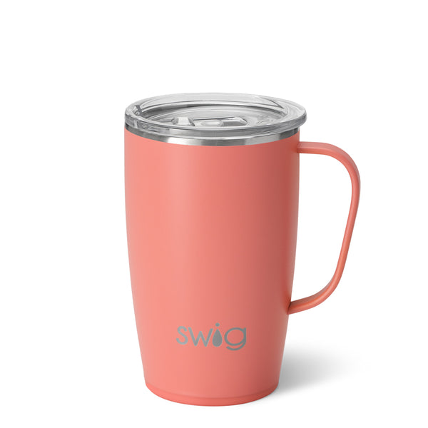 Swig Life 18oz Coral Insulated Travel Mug with Handle