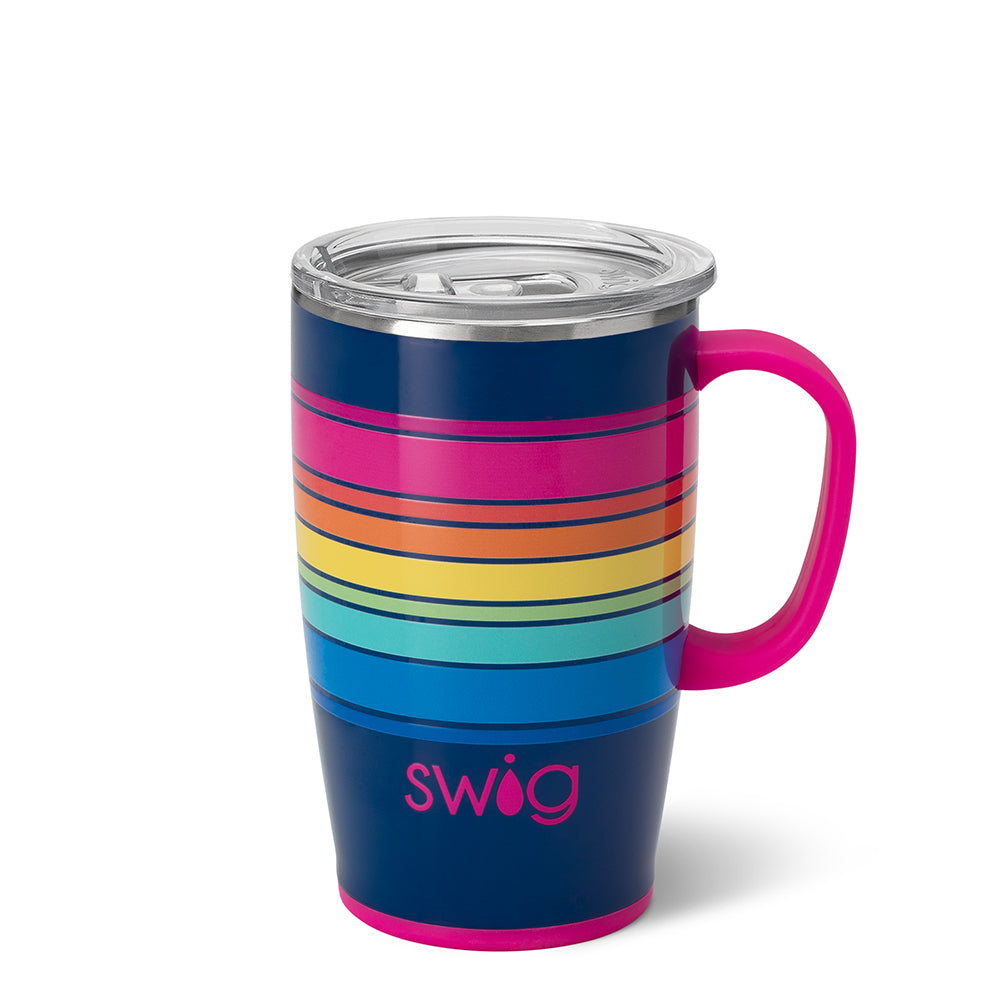 Swig Life 18oz Travel Mug with Handle and Lid, Stainless Steel