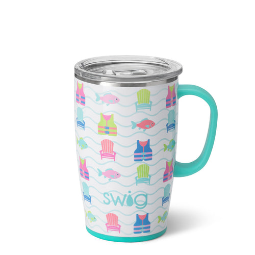 Swig Life 18oz Lake Girl Insulated Travel Mug with Handle